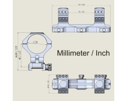Моноблок Vector Optics 34 мм високий 20MOA-foto5