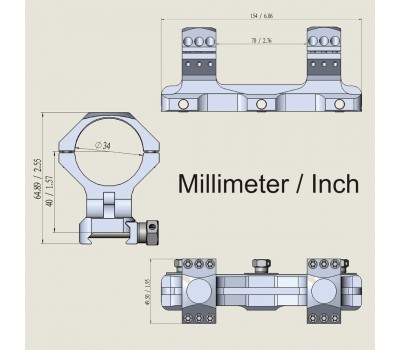 Моноблок Vector Optics 34 мм високий 20MOA SCTM-58 Моноблок Vector Optics 34 мм високий 20MOA SCTM-58