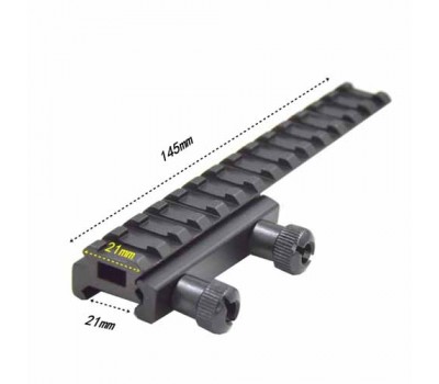 Планка підвищувальна пікатіні 1,2 / 65 / 144мм Планка підвищувальна пікатіні 1,2 / 65 / 144мм