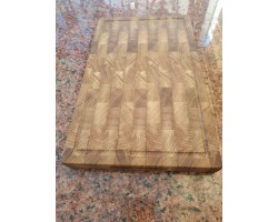 Дошка кухонна торцева дуб 40 * 25 * 3 см-foto2