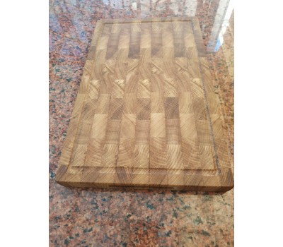 Дошка кухонна обробна торцева натуральний дуб 40 * 25 * 3 см