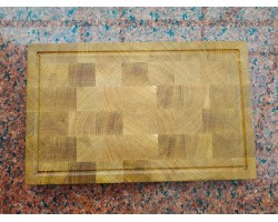Дошка кухонна торцева дуб 40 * 25 * 3 см-foto3