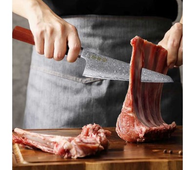 Takanori Izumi Japanese Honesuki Knife AUS10 Damascus Steel 150 mm 