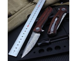 Ніж Kershaw Concierge Wood (3.25" damascus D2) 4020D-foto2