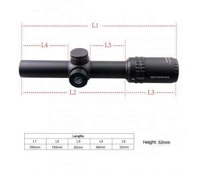 Оптичний приціл Vector Optics Grimlock 1-6x24IR Gen2 SCOC-13II