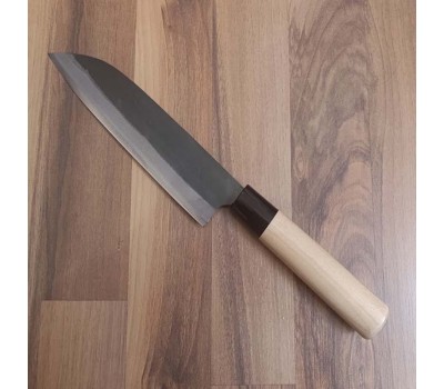 Японський кухонний ніж Tadayoshi Tokaji Santoku - Blue Steel 185mm
