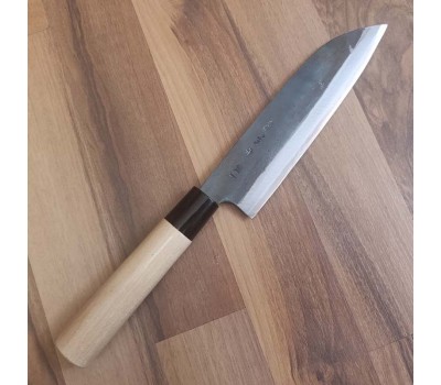Японський кухонний ніж Tadayoshi Tokaji Santoku - Blue Steel 185mm