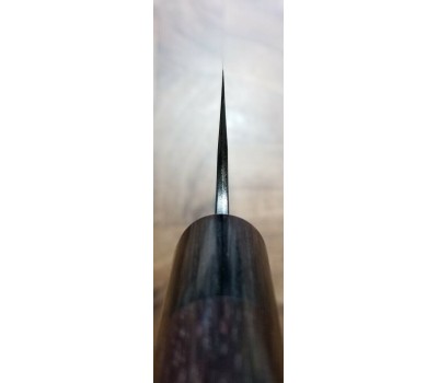 Anryu Santoku ніж Shirogami (White) No. 2 Kurouchi Damascus 165mm 