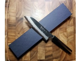 Anryu Santoku ніж Shirogami (White) No. 2 Damascus 165mm 