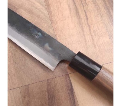 HONMAMON "MOTOKANE" Sashimi Hocho Янагіба, вуглецева сталь Aogami # 1, 3 шари, клинок 270 мм (подвійний скіс) , Японія 