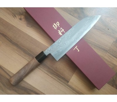 HONMAMON  Дамаська сталь, Aogami # 2 ніж (Santoku) 180 мм