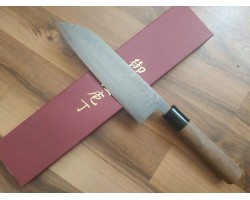 HONMAMON Дамаська сталь, Aogami # 2 Santoku 180 мм-foto2