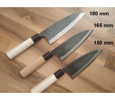 HONMAMON, "AZUMASYUSAKU" Kurouchi, Shirogami Steel No.1 ніж (Deba) 150-180 мм