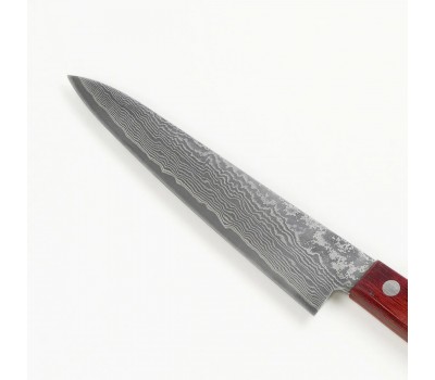 HONMAMON - TANAKA Дамаська сталь, R2 HSS ніж (Petty) 155 мм HONMAMON - TANAKA Дамаська сталь, R2 HSS ніж (Petty) 155 мм