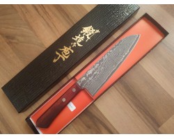 HONMAMON Дамаська сталь, R2 HSS Santoku 170 мм-foto5