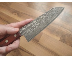 HONMAMON Дамаська сталь, R2 HSS Santoku 170 мм-foto4