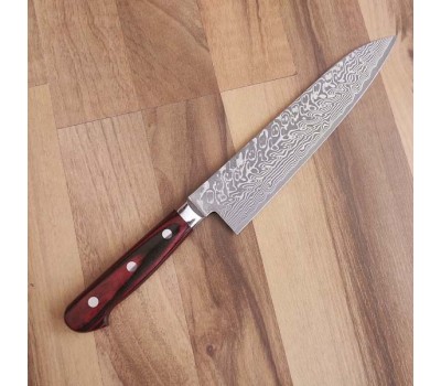 Yoshimi Kato  SG2 японський кухарський ніж Шеф 210мм Чорний Дамаск