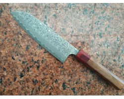 Yoshimi Kato  SG2 Santoku 170мм Black Damascus-foto2