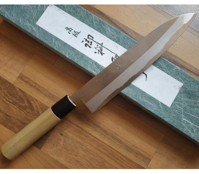 Tojiro Shirogami Kasumi - Шеф ніж, 3 шари, вуглецева сталь, клинок 210 мм, Японія