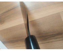 Tomita Double beveled Santoku ніж Blue Steel 175mm-foto5