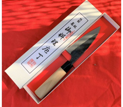 Tomita Double beveled Deba ніж Aogami Blue Steel 105 mm