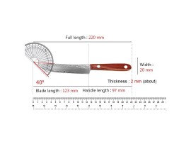 Chang Keng Damascus Petty, універсальний ніж, 123мм-foto4