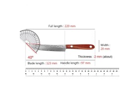 Chang Keng Damascus Petty, універсальний ніж, 123мм-foto4