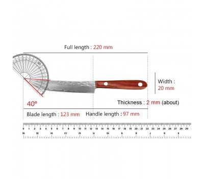 Chang Keng Damascus Petty, універсальний ніж, 123мм