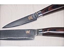 XYj Damascus Santoku, сантоку ніж, 123мм-foto2