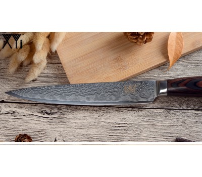 XYj Damascus Gyuto, шеф ніж, 190мм