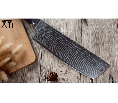XYj Damascus Nakiri, ніж для нарізки, 165мм