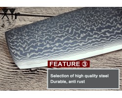 XYj Damascus Nakiri, ніж для нарізки, 165мм-foto3