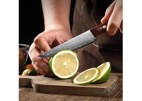 YE202 Damascus Petty, універсальний ніж, 120мм-foto2