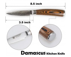 XYj Damascus Paring, овочевий ніж, 89мм-foto4