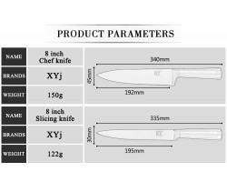 Набір ножів із нержавіючої сталі  7cr17 XYj 4 шт-foto10