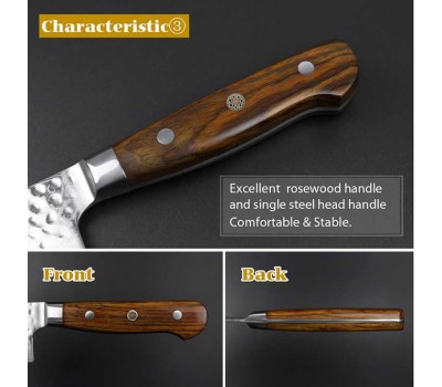 Xinzuo Yun Damascus cleaver Nakiri knife 180мм