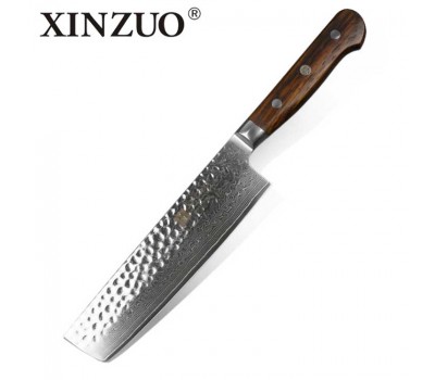 Xinzuo Yun Damascus cleaver Nakiri knife 180мм