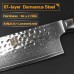 Xinzuo Yun Damascus cleaver Nakiri knife 180мм