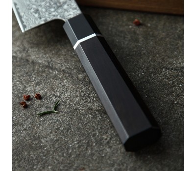 HEZHEN Retro series Black Damascus Gyuto, шеф ніж, 210мм HEZHEN Retro series Black Damascus Gyuto, шеф ніж, 210мм