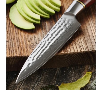 HEZHEN MS PRO Damascus Petty, універсальний ніж, 133мм