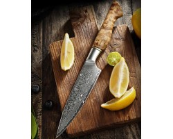 HEZHEN MS Damascus Petty, універсальний ніж, 133мм-foto2