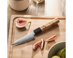 HEZHEN Aogami Damascus Овочевий ніж 106 mm-foto7