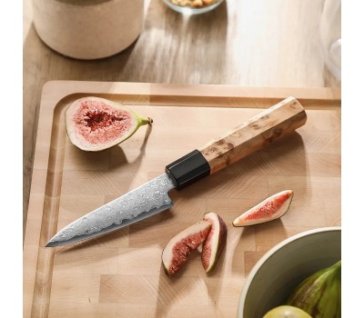 HEZHEN Aogami Blue Steel No.2 Damascus Овочевий ніж 106 mm