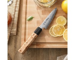 HEZHEN Aogami Damascus Овочевий ніж 106 mm