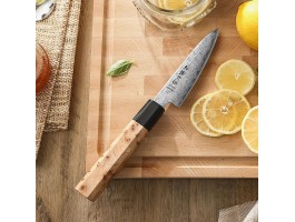 HEZHEN Aogami Damascus Овочевий ніж 106 mm