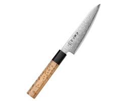 HEZHEN Aogami Damascus Універсальний ніж 135 mm-foto7