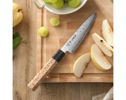 HEZHEN Aogami Damascus Універсальний ніж 135 mm