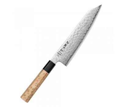 HEZHEN Aogami Blue Steel No.2 Damascus Бунка ніж 215 mm