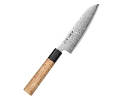 HEZHEN Aogami Damascus Сантоку ніж 140 mm-foto2