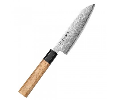 HEZHEN Aogami Blue Steel No.2 Damascus Сантоку ніж 140 mm